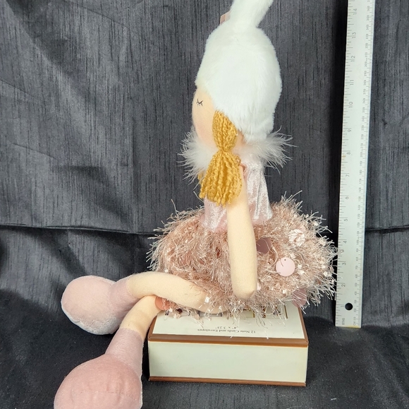 🩷 Jolie Fleur 22" Girl Ballerina Bunny Rabbit Doll Shelf Sitter Pink 🩷 - Picture 9 of 11